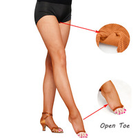 Collants de danse latine bas chaussettes bout ouvert résille collants sans orteils