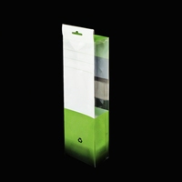 Boîtes d'emballage pliables en PVC vert imprimé, en plastique recyclé transparent durable, en acétate, en vinyle, en PVC, en PET, en RPET
