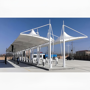 Nuevo producto, cubierta de PVDF, estructura de membrana de tensión, cobertizo de estacionamiento de automóviles, estructura de acero, armazón, diseño de techo de cobertizo de estacionamiento de automóviles - Product Image 4