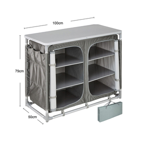 Tavolo di stoccaggio da campeggio portatile in alluminio moderno campeggio cucina da Picnic pieghevole all'aperto cambio colore cucina 500 pz - Product Image 3