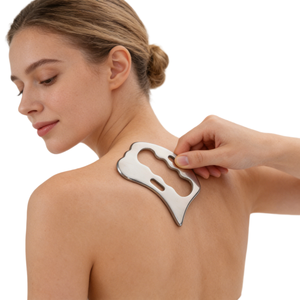 Masajeador Facial de Acero Inoxidable con Forma de Cuchillo y Superficie de Espejo Gua Sha para la Movilización de Tejidos Blandos del Rostro, Reduce la Tensión Muscular - Product Image 6