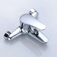 Robinet de douche mural poli salle de bain interrupteur dissimulé mitigeur chaud froid Triple robinet pour baignoire baignoire