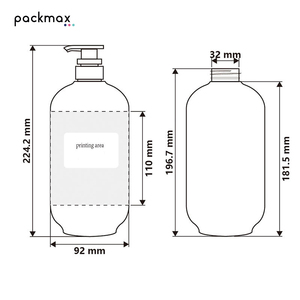 <b>750ml</b> Large Capacity Oval PET Shampoo <b>Bottle</b> for Home - Thickened Shower Gel Container Factory Custom Wholesale - Product Image 4