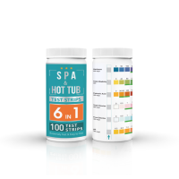 Bâtons de test d'eau pour spa et bain à remous, kit de test d'eau de piscine, bandelettes de test d'eau 6 en 1 pour piscine W-6