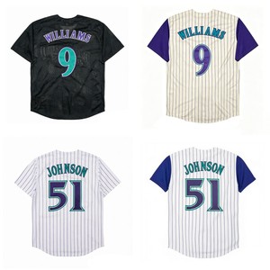 Camisetas de Béisbol Cosidas para Hombre 51Randy <span class=keywords><strong>Johnson</strong></span> 9 <span class=keywords><strong>Matt</strong></span> Williams 38 Curt Schilling Tallas S-3XL - Product Image 1