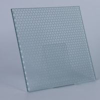Vidrio Decorativo Esmerilado de Alta Calidad con Patrón de Puntos de Panal, Vidrio de Privacidad para Paredes Divisorias, Puertas y Decoración Residencial