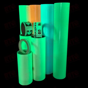 Nastro adesivo fluorescente luminoso di sicurezza per la casa nastro di avvertimento pellicola fotoluminescente bagliore nel <span class=keywords><strong>Dar</strong></span> - Product Image 6