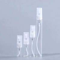 Vente en gros de mini échantillon de parfum vide en verre clair de luxe atomiseur testeur emballage d'huile carré 2ml 3ml 5ml 10ml mini carré clair