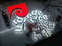 Lettres lumineuses LED personnalisées avec transformateur, compatibles Homekit, en acier inoxydable et acrylique, pour bureaux, magasins, restaurants, centres commerciaux, hôtels