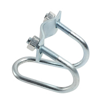 Pinces de tube à double boulon en U en zinc boucle croisée coupleur de cadre en forme de U pour système de mesure métrique d'échafaudage à anneau OEM