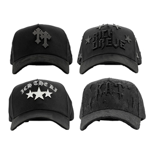 Chất lượng hàng đầu da lộn Mũ bóng chày satin lót 100% cotton gorras Mũ bóng chày cong vành có thể điều chỉnh 5 Bảng điều chỉnh barbas mũ - Product Image 4