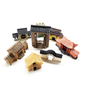 Yapay heykel reçine zanaat peyzaj dekoratif ev Retro kule bahçe minyatür heykeli, dekor için akvaryum balık tankı - Product Image 2