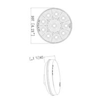Nouveau Feu Arrière LED Rond de 4 Pouces pour Camion et Remorque, 12 LED, Feu Stop, Clignotant, Marche Arrière, Conforme SAE DOT, Étanche IP67