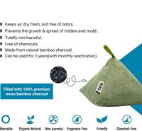 Sacs purificateurs d'air écologiques en charbon de bambou activé, désodorisant naturel pour la maison, absorbeur d'odeurs, éliminateur d'humidité pour animaux de compagnie