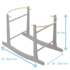 Facile da montare supporto per cestello in legno a <span class=keywords><strong>dondolo</strong></span> per bambini, bianco antico - Product Image 2