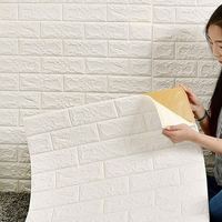 Papel tapiz de pvc 3d Diy, azulejos de arte, papel de pared adhesivo