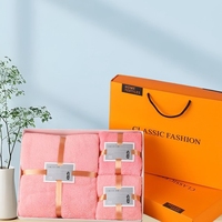 Ensemble de 3 serviettes de bain en microfibre corail hautement absorbantes, 3 pièces, extra épaisses, motif ondulé, séchage rapide, pour la maison