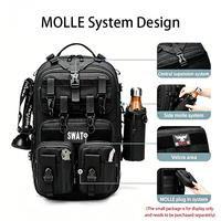 Sac à dos multifonctionnel à compression sous vide avec compartiments multiples, système MOLLE, résistant à l'eau, pour voyages d'affaires et activités de plein air