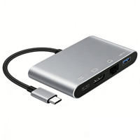 Station d'accueil 4-en-1 1000 Mbps pour HDMI et USB 3.0, adaptateur en stock avec emballage