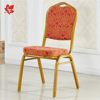 Chaise de Banquet Empilable Bleu Royal pour Hôtel, Chaises de Salle à Manger Modernes Dorées, Vente en Gros