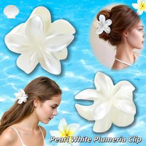 Pinzas de Pelo con Flores Brillantes de 7.5cm, Coloridas, con Recubrimiento Electrolítico en Oro y Plata, Pinza de Plástico para el Cabello en Color Dorado - Product Image 4