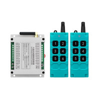Télécommande industrielle sans fil 6 canaux pour interrupteur LED, relais 10A, étanche, code d'apprentissage, 300m, 6 boutons, AC 100-440V