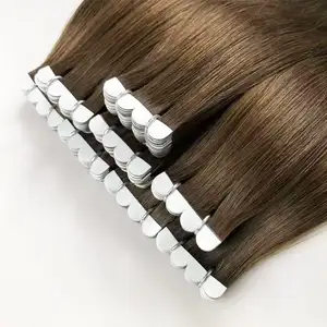 Pelo vietnamita crudo cinta virgen extensión de pelo Remy cutícula natural alineada cinta cruda invisible brasileña en extensiones de cabello