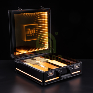 Rodnn Porte-bouteilles de champagne Armoire à LED Boîtier à LED Finition dorée - Product Image 1