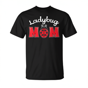 Camiseta Ladybug Mom, roja y negra, regalo del día de la madre para mujer - Product Image 2