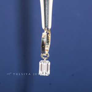 Boucles d'oreilles en or blanc 14 carats avec diamants de laboratoire pour femmes, boucles d'oreilles classiques en diamants, bijoux fins, cadeau de mariage, fournisseur - Product Image 2