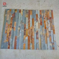 Revêtement mural en pierre naturelle pour extérieur et intérieur, carreaux de schiste pour usage extérieur, fourni directement par l'usine