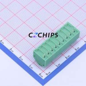 KF250NH-3.81-9P Spring Terminal Block Through hole Component (THT),P=3.81mm Connector 1x9P 3.81mm Green 9P - Product Image 2