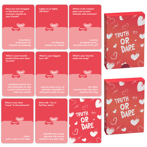 Nouveau jeu de cartes d'interaction pour couples « Vérité <span class=keywords><strong>ou</strong></span> Défi » de 50 cartes, pour divertissement en chambre, emballage en boîte colorée - Product Image 1
