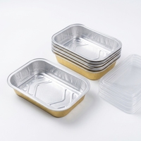 Barquette en aluminium extra profonde personnalisée de 3750 ml, 281x195x85 mm, jetable, rectangulaire, pour plats à emporter des compagnies aériennes