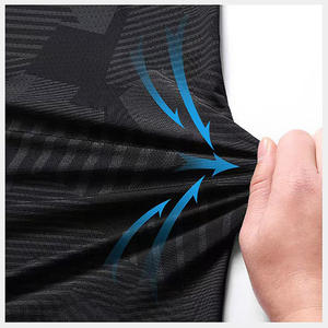 T-shirt athlétique pour <span class=keywords><strong>homme</strong></span> imprimé par sublimation, protection UV à séchage rapide en soie de glace pour l'entraînement en plein air - Product Image 3