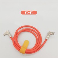 Câble de charge USB C à C en alliage de zinc 60W Quick Charge 6mm Soft TPE