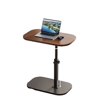 Table d'appoint réglable minimaliste moderne en panneau de densité pour canapé, table de chevet compacte pour chambre et bureau à domicile