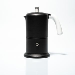 Estufa de aluminio italiana Cafetera Moka Cafetera Mocha Cafe Hervidor de cerveza 6 tazas-Angelina Marrón-Marrón - Product Image 1