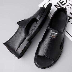 <span class=keywords><strong>Sandali</strong></span> piatti da <span class=keywords><strong>uomo</strong></span> di tendenza, in morbida PU traspirante, scarpe estive da spiaggia slip-on con suola morbida, anti-odore, casual e antiscivolo - Product Image 6