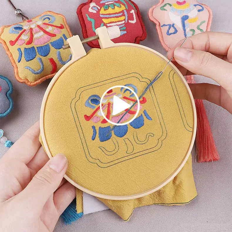 DIY Craft Stich Cross Stitch gift Needlework Embroidery Kit for keychain
