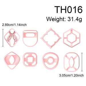 8Pcs Polygonal Simple 3D Solid Shaped <strong>Polymer</strong> <strong>Clay</strong> Molds <strong>Clay</strong> Cutting Molds Tools for DIY Earring Jewelry Ornaments Handmade - Product Image 6