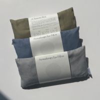 Coussin pour les yeux en lin naturel à 100 %, à la lavande, respirant, lesté, pour la méditation, cadeau pour les peaux sensibles