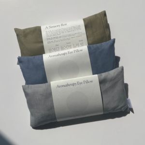 Masque oculaire lesté en lin 100 % naturel à la lavande, respirant, pour la méditation, cadeau idéal pour les peaux sensibles - Product Image 2
