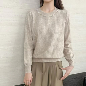 Nuova Collezione Invernale 2026: Maglione Vintage da Donna con Collo Tondo, Maniche Lunghe, Lavorazione a <span class=keywords><strong>Maglia</strong></span> Computerizzata, Bottoni Eleganti e Vestibilità Slim - Product Image 1