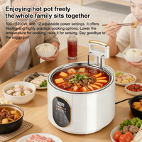 Casserole électrique multifonctionnelle de haute qualité 5L, cuiseur à riz, commande en anglais, faible teneur en sucre, acier inoxydable de qualité alimentaire