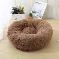 Coussin de luxe en peluche douce, canapé chaud pour chat, Donut, chiot, vente en gros