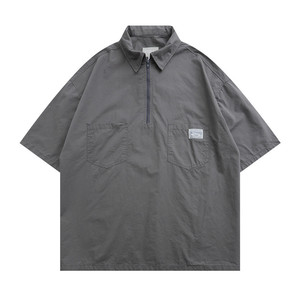 เสื้อโปโลแขนสั้นคอปกกึ่งเปิดสไตล์ญี่<span class=keywords><strong>ปุ่</strong></span><span class=keywords><strong>น</strong></span>เสื้อยืดแข<span class=keywords><strong>น</strong></span>ห้าส่ว<span class=keywords><strong>น</strong></span>ผู้ชายแฟชั่นแนวสตรีทเสื้อทรงหลวมแบรนด์แฟชั่นแนวสตรีท - Product Image 5