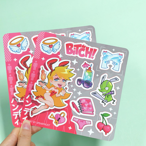 Tự dính giấy hôn cắt dán tùy chỉnh phim hoạt hình không thấm nước Nhãn dán tấm tùy chỉnh Vinyl Nhãn dán tờ - Product Image 4