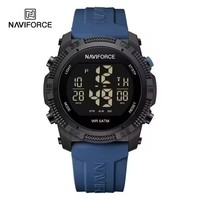 Jam Tangan Digital Naviforce NF7104 7104 Logo Kustom Grosir Pria Tali Silikon Jam Tangan Sport OEM ODM LED Bercahaya Kalender