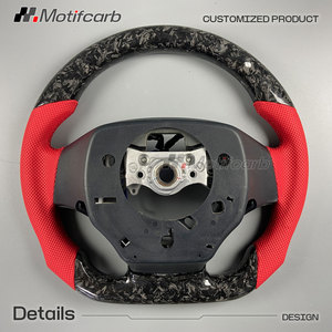 Volante de Fibra de Carbono Forjado Personalizado con Empuñaduras Rojas para Lexus 2012-2016 RX GS ES 250 270 350 300h 450h - Product Image 5